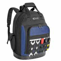 Sac à dos porte-outils professionnel avec bretelles rembourrées et passants pour clés, idéal pour les plombiers et les équipes d'entretien