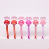 Base de brillant à lèvres maquillage cosmétiques marque privée baume naturel personnalisé 2in1 (nouveau) chat sucette enfants brillant à lèvres ensemble baume à lèvres