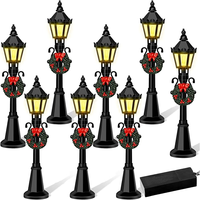 Mini modèles de lampadaires de Noël accessoires de Noël lampe Miniature poteau de Village pour maison de poupée petit lampadaire jardin