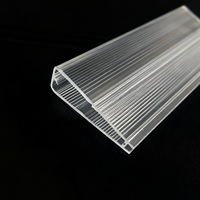 Couverture de lentille LED linéaire plano-convexe en PC extrudé Bming Premium, diffuseur anti-éblouissement UGR, transmission >90%, faisceau de 60/90 degrés