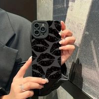 Coques de téléphone en TPU de luxe, imperméables, antichoc et anti-traces de doigts, avec motif imprimé Lèvres de Dame, pour iPhone 17/16/12/13/14/15/XR/XS/X/8