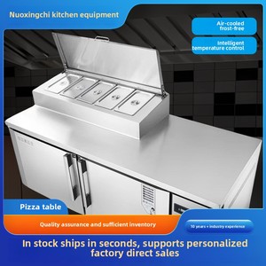 Bánh Pizza bão thương mại lạnh bàn làm việc Frost-Free salad hoạt động bảng với tươi-keepping tính năng cho bánh sử dụng - Product Image 6