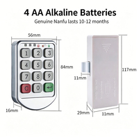 Serrures électroniques numériques intelligentes pour casiers, armoires, tiroirs, meubles de bureau et portes, avec clavier à code et fonction de sécurité par mot de passe et batterie intégrée