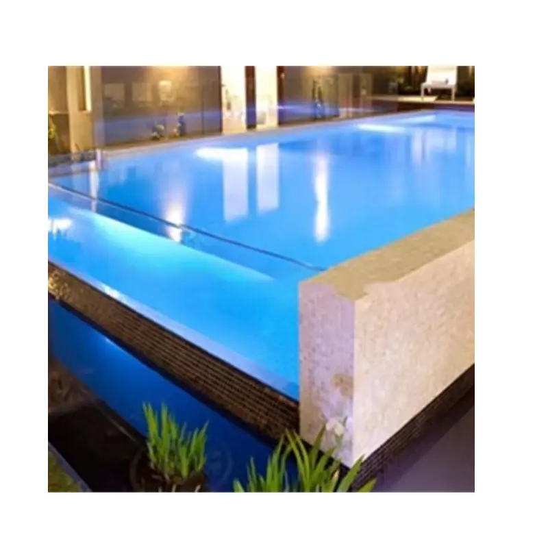 कस्टम आकार स्विमिंग पूल एक्रिलिक चरण ऐक्रेलिक शीट स्विमिंग पूल के लिए पारदर्शी पैनल दीवार