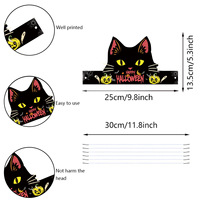 Nouveaux chapeaux en papier d'Halloween chat noir Vampire Ball Festival décorations brodées PVC Dressing chapeaux patchs de fête pour la fête