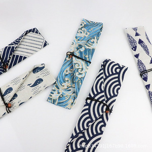 Bolsa de lona con sobres para casa de carpintero antiguo, bolsa de almacenamiento de paja de acero inoxidable, cuchillo, tenedor, cuchara, peine, palillos, vajilla japonesa - Product Image 1