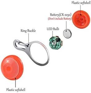 Paquete de 8 Luces para Perros para Caminar de Noche, Luz para Collar de Perro con 3 Modos para la Noche, Luces para Perro Impermeables IP68 con Clip - Product Image 2