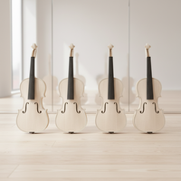 Violon blanc non verni LZS WV001 fait main par un étudiant, artisanat italien de haute qualité, bois massif