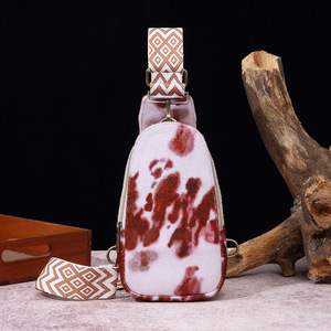 กระเป๋าคาดอกผู้หญิงสไตล์ยุโรปอเมริกันย้อนยุค สายสะพายไหล่กว้าง กระเป๋าคาดเอวผ้ากำมะหยี่ ไซต์อิสระ - Product Image 4