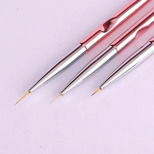 Набор из 3 металлических ручек для нейл-арта с алюминиевым корпусом и ручкой из розового золота для рисования линий и цветов - Product Image 2