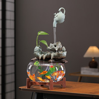Fontaine d'intérieur en céramique suspendue, petite fontaine de bureau à circulation d'eau, nouveau style chinois, attirant la prospérité