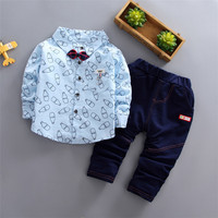 Kinder Boutique Kleidung Set Kleinkind Jungen Kleidung Langarm Shirt und Jeans Kinder Jungen Kleidung Sets
