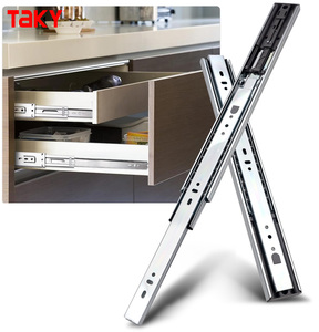 Glissières télescopiques personnalisées Canal de tiroir Installation facile Glissière de tiroir à fermeture en douceur Accessoires de <span class=keywords><strong>cuisine</strong></span> <span class=keywords><strong>Rail</strong></span> de tiroir - Product Image 1