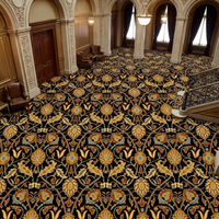Moquette d'hôtel moderne de luxe dorée antistatique sur mesure, qualité commerciale, motif floral, en nylon, pour hall d'entrée et salle de banquet