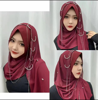 Nuosha OEM 2025 Nouvelle mode musulmane malaisienne indonésienne du Moyen-Orient, anneau de chaîne hijab, CE, usage quotidien