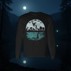 T-shirt à manches longues Cryptid, design Bigfoot Loch Ness Monster Mothman Aliens - Product Image 3