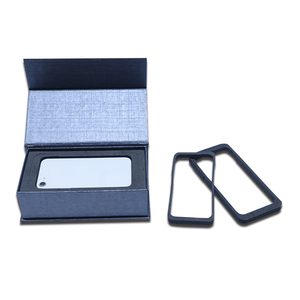 Caja de embalaje móvil con logotipo impreso para teléfono móvil, embalaje electrónico de cartón con papel recubierto, color negro, OEM - Product Image 4