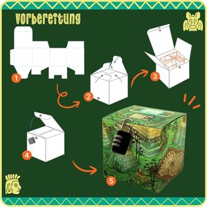 Scatola Puzzle <span class=keywords><strong>Escape</strong></span> <span class=keywords><strong>Room</strong></span> Stile Avventura nel Tempio, Cubo in Cartone, Idea Regalo Creativa, Confezione per Caccia al Tesoro, Scatola per Compleanno - Product Image 5
