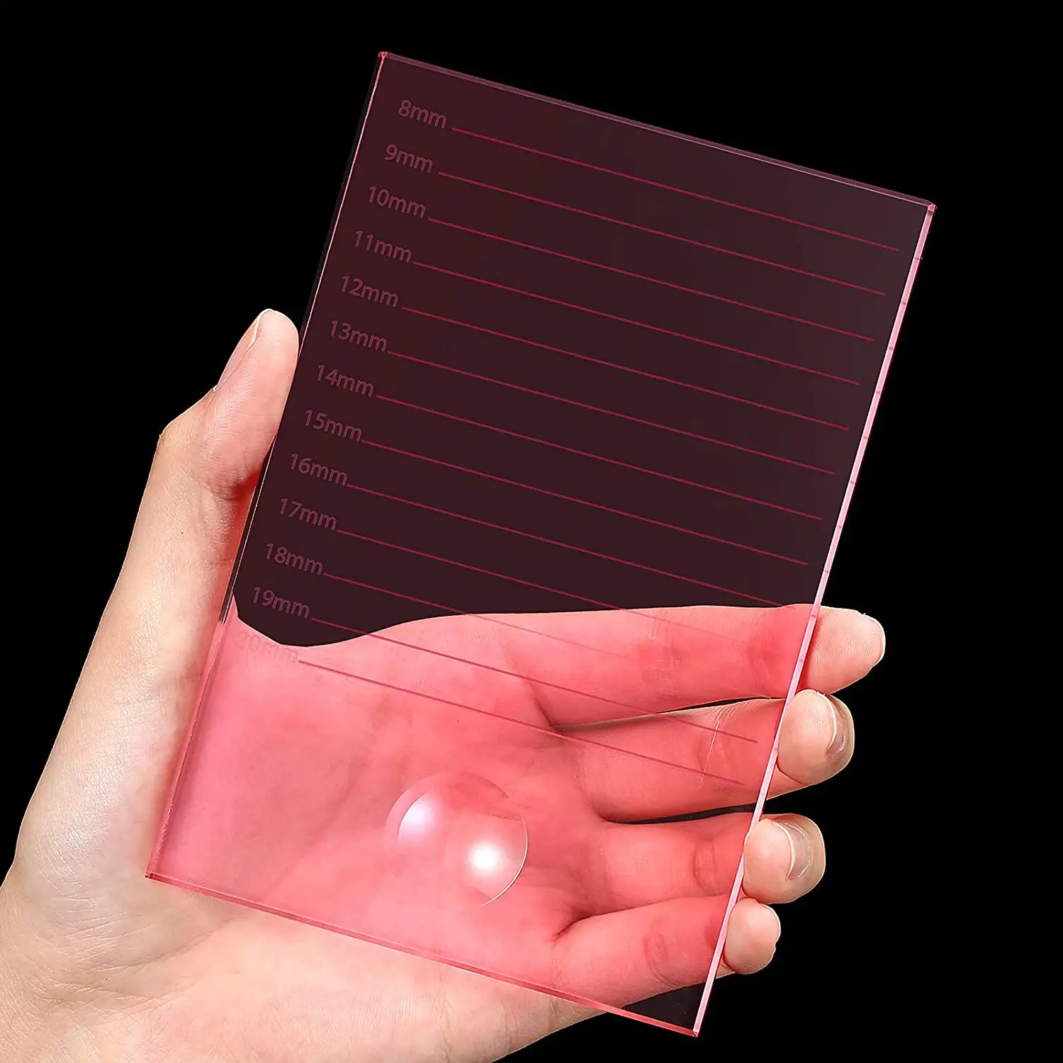 Новая прозрачная розовая индивидуальная плитка для ресниц стеллаж акриловый лоток для ресниц с клейким держателем