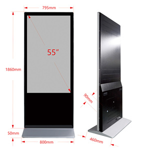 55Inch Xách Tay Kỹ Thuật Số Poster Battery Powered Tầng Thường Vụ Hiển Thị <span class=keywords><strong>Signage</strong></span> Siêu Mỏng Movable Lcd Màn Hình Quảng Cáo <span class=keywords><strong>Kiosk</strong></span> - Product Image 3