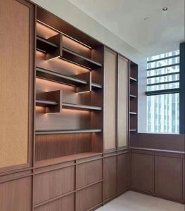 Muebles DE OFICINA DE MADERA Executive CEO Boss Manager Librería Archivador de 2 puertas Gabinete de almacenamiento de oficina de madera de 4 cajones - Product Image 3