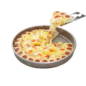 최고 품질의 새로운 디자인 피자 팬 피자 베이킹 트레이 스테인레스 스틸 라운드 트레이
