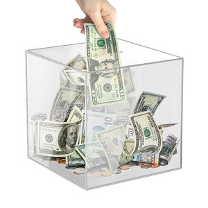 현대적인 친환경 투명 아크릴 저금통 (성인용) - 열 수 없는 재미있는 돈 저축 선물, 집 장식 - Product Image 6