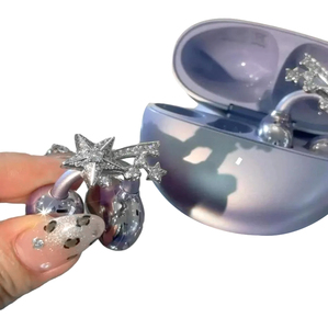 Décoration pour Clip sur Earbuds Bijoux populaires Spinning Frost Flower Design - Product Image 1