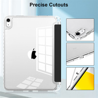 Nouvel étui pliable magique hybride à dos transparent pour étui ipad air 11 pouces 2024