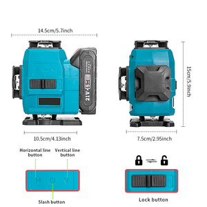 Độ chính xác cao màu xanh lá cây chùm 4D 16 dòng 360 độ tự động mức độ <span class=keywords><strong>laser</strong></span> chéo dòng <span class=keywords><strong>Laser</strong></span> Land leveler cho xây dựng - Product Image 4