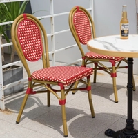 Table et chaises en rotin PE pour l'extérieur, vente en gros, pour café, restauration en plein air, hôtel, restaurant