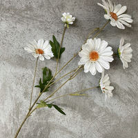 Buket Bunga Gerbera Daisy Sutra Buatan Real Touch untuk Dekorasi Rumah, Pernikahan, Natal, Hiasan Meja, Berbagai Warna
