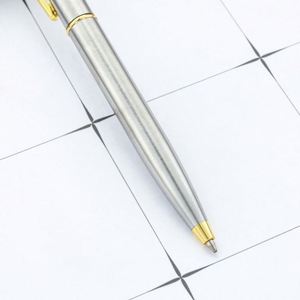 Wholesale 1.0Mm Metal <b>Retractable</b> Ballpoint Custom Logo Stainless Steel Hotel Conference Advertising Gift <b>Pens</b> - Product Image 3