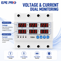 EPEPRO EPNP-100N 100A Relais de protection triphasé réglable AC80-400V contre les surtensions et les sous-tensions avec affichage numérique