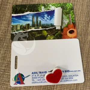 Étiquette de bagage en PVC rigide personnalisée avec impression par sublimation, fabrication directe usine, impression offset, sangle en plastique vierge pour usage personnalisé - Product Image 6