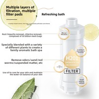 Filtre de douche à la vitamine C pour eau dure, accessoires de salle de bain, élimine le chlore, le fluorure et les métaux lourds