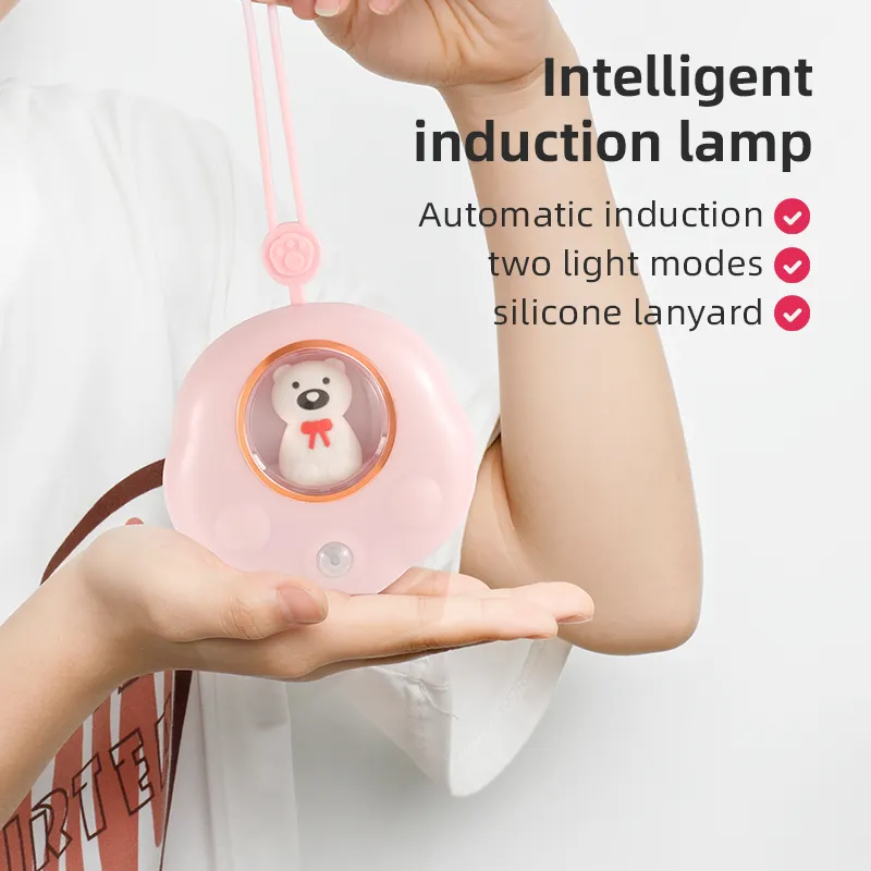 Cute Cartoon Rechargeable Personalized Body Induction Sensor Night Light For Kids