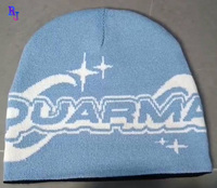 Vente flash - Bonnets d'hiver doux et moelleux en jacquard intégral de haute qualité avec logo brodé personnalisé OEM ODM