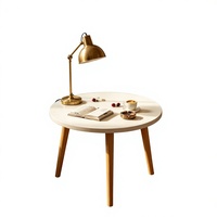 Table basse en bois moderne de luxe, mini table d'appoint pour salon, mobilier portable, design écologique et durable, petite taille
