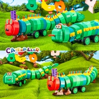 Ensemble de blocs de construction Caterpllar, 749 pièces, kit de modèles Power Block et Snake, briques à assembler, jouets, cadeau d'anniversaire