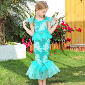 2025 enfants sirène couleur <span class=keywords><strong>maillot</strong></span> <span class=keywords><strong>de</strong></span> <span class=keywords><strong>bain</strong></span> jupe trois pièces ensemble avec sous-vêtements filles maille petit volant manches fendu <span class=keywords><strong>maillot</strong></span> <span class=keywords><strong>de</strong></span> <span class=keywords><strong>bain</strong></span> - Product Image 1