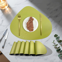 Napperons de table en cuir lavable Tapis de table à manger moderne Ensemble de napperons de table de mariage