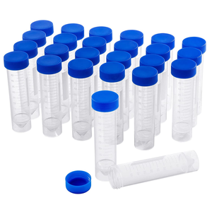 Tubes à centrifuger à fond plat de 50 ml en plastique PP, emballage individuel - Product Image 2