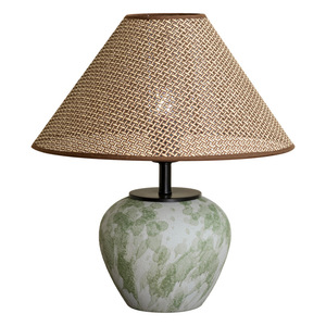 Nueva lámpara de mesa de cerámica Retro de estilo chino, luz nocturna para sala de estar, estudio, Hotel, sala de juntas, Vela decorativa de ambiente - Product Image 5