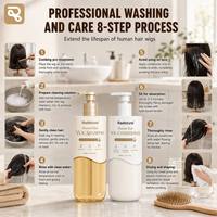 Après-shampoing OEM 300 ml pour perruques en cheveux naturels, à la kératine hydrolysée, anti-nœuds, non gras, pour perruques à dentelle, réparation acide faible, soin des perruques