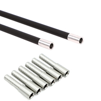 Flèches de chasse en carbone pour tir à l'arc, ID 5,2 mm, .204 pouces, tige 250 300 350 400 500 600 Spine avec pointes en aluminium 28Gn