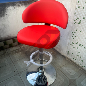 Taburete de Bar Giratorio Ajustable Contemporáneo de Alta Calidad con Estructura de Metal y Base de Madera para Dormitorio - Product Image 4