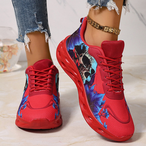 Zapatillas Deportivas Rojas Grandes para Correr, Transpirables, Unisex, Ligeras, Acolchadas, Antideslizantes, con Suela de Malla, para Trotar al Aire Libre, Entrenamiento, Fitness - Product Image 5
