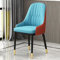 Fauteuil de salle à manger élégant à dossier haut, rembourré, avec tissu bicolore et accoudoirs, pour restaurant, hôtel, café