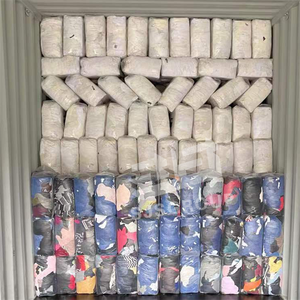 出荷準備済み1kg 10kg 25kg工業用トラポ使用Tシャツ布コットンスクラップ10kgベール工業用クリーニング拭き布 - Product Image 6